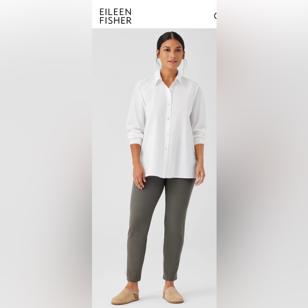 EILEEN‎ FISHER Women's Stretch Crepe Slim Ankle Pant Grove Brown XXS Small